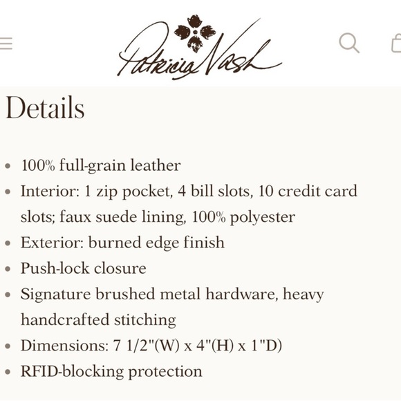 Patricia Nash Embossed Floral Leather Clutch—Bronze color - Picture 3 of 11